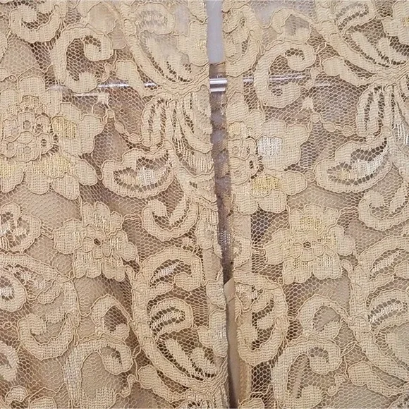 Nanette Lepore Gold Lace Dress Size 2 - Picture 6 of 8